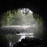 Below the limestone arc