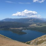 View on St Arnaud from a mountain at Nelson Lakes National Park